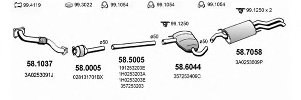 ASSO ART2549 Exhaust System
